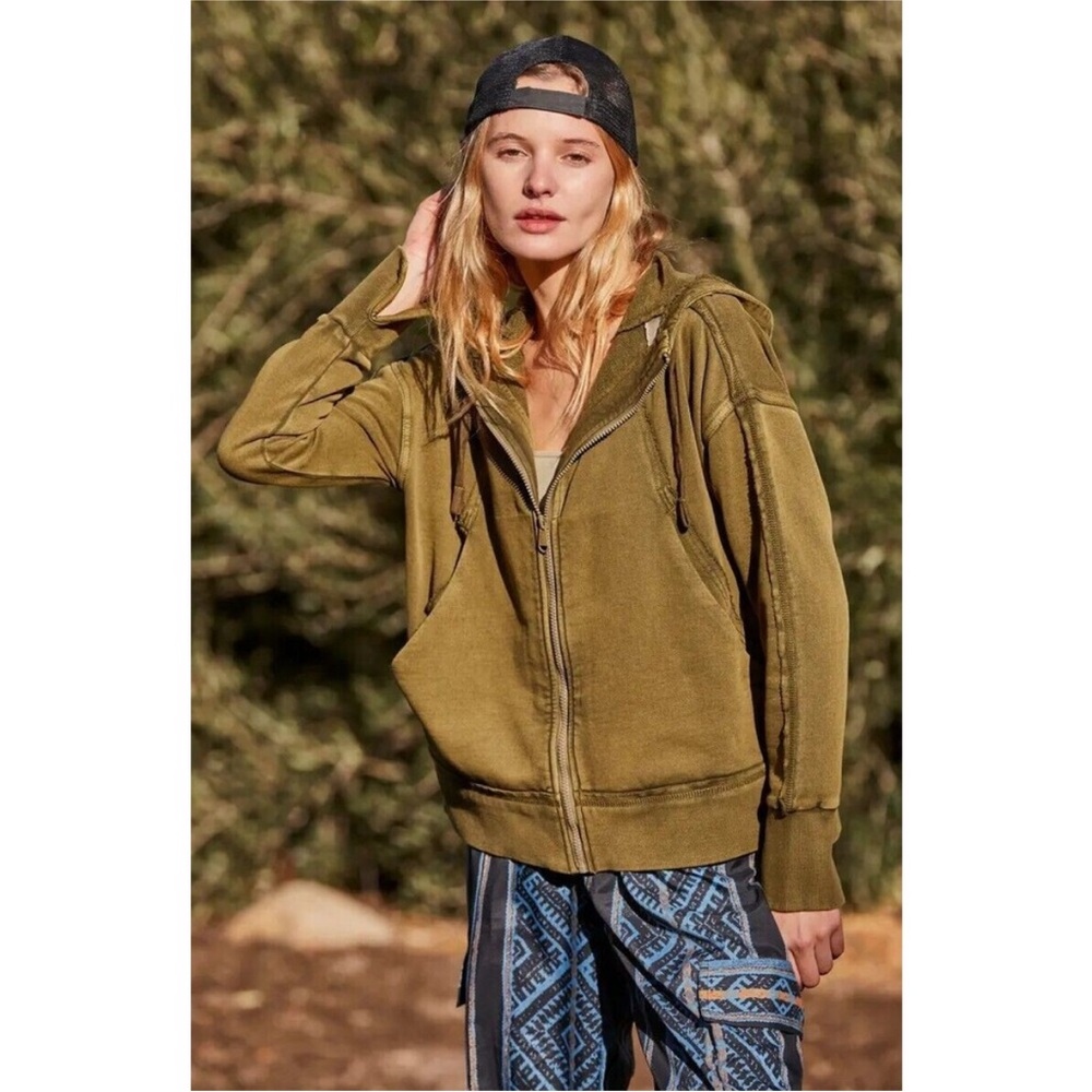 NWT Free People Only One Zip Hoodie large